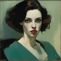 portrait of a woman by Malcolm Liepke