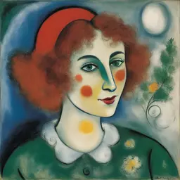 portrait of a woman by Marc Chagall