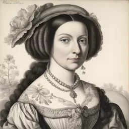 portrait of a woman by Maria Sibylla Merian