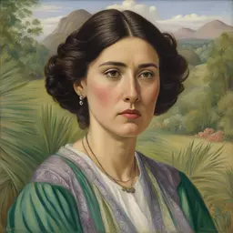 portrait of a woman by Marianne North