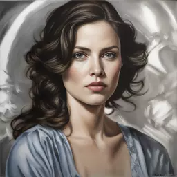 portrait of a woman by Mark Brooks