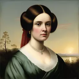 portrait of a woman by Martin Johnson Heade