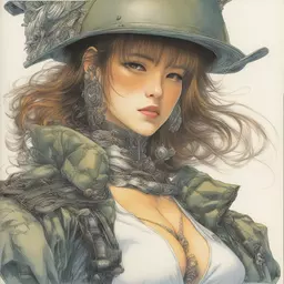 portrait of a woman by Masamune Shirow