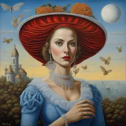 portrait of a woman by Michael Cheval