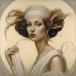portrait of a woman by Michael Parkes