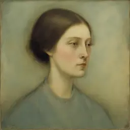 portrait of a woman by Mikalojus Konstantinas Ciurlionis