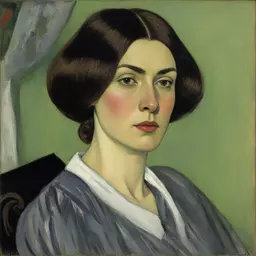 portrait of a woman by Mikhail Nesterov
