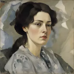 portrait of a woman by Mikhail Vrubel