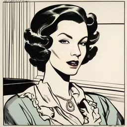 portrait of a woman by Milton Caniff