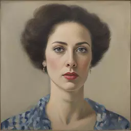 portrait of a woman by Miriam Schapiro