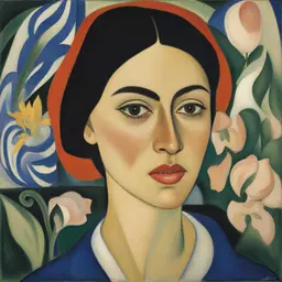 portrait of a woman by Natalia Goncharova