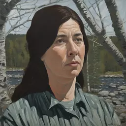 portrait of a woman by Neil Welliver