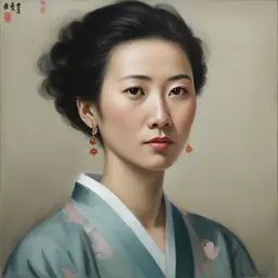 portrait of a woman by Ni Chuanjing