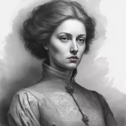 portrait of a woman by Nicolas Delort