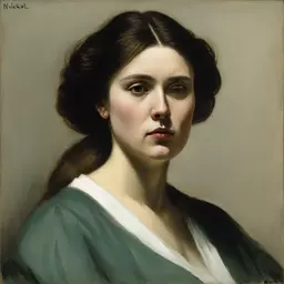 portrait of a woman by Nikolai Ge