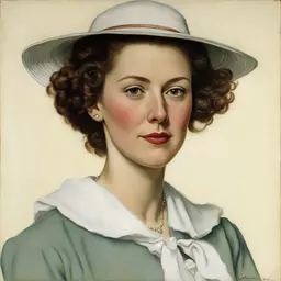 portrait of a woman by Norman Rockwell