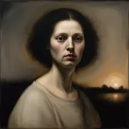 portrait of a woman by Odd Nerdrum