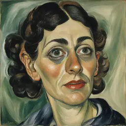 portrait of a woman by Oskar Kokoschka