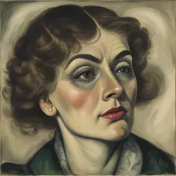 portrait of a woman by Otto Dix