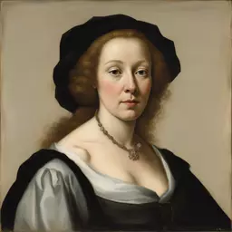 portrait of a woman by Otto Marseus van Schrieck