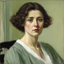 portrait of a woman by Paul Gustav Fischer