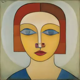 portrait of a woman by Paul Klee