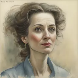 portrait of a woman by Peter De Seve