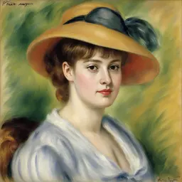 portrait of a woman by Pierre-Auguste Renoir