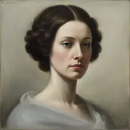 portrait of a woman by Rafał Olbiński