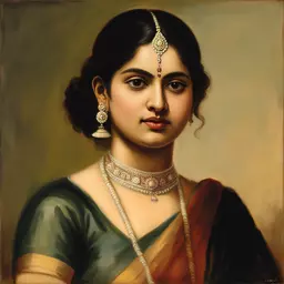 portrait of a woman by Raja Ravi Varma