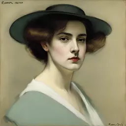 portrait of a woman by Ramon Casas