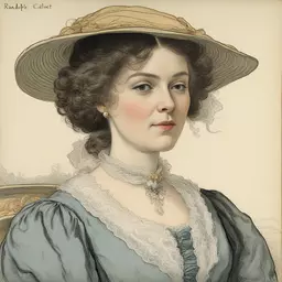 portrait of a woman by Randolph Caldecott