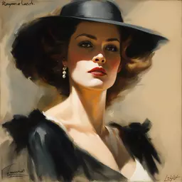 portrait of a woman by Raymond Leech