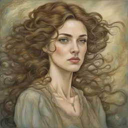 portrait of a woman by Rebecca Guay
