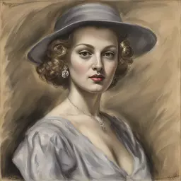 portrait of a woman by Reginald Marsh