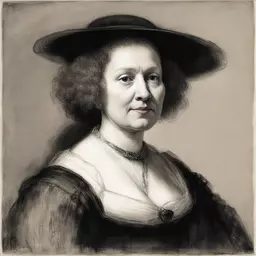 portrait of a woman by Rembrandt Van Rijn