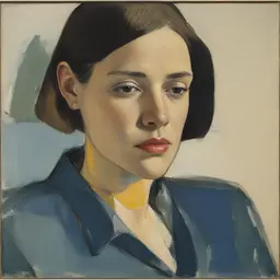 portrait of a woman by Richard Diebenkorn