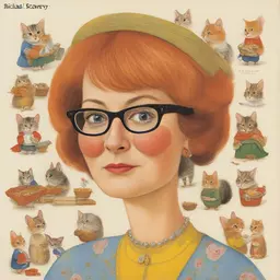 portrait of a woman by Richard Scarry
