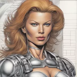portrait of a woman by Rob Liefeld