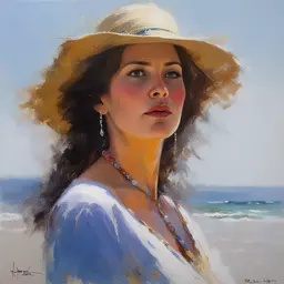portrait of a woman by Robert Hagan