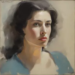 portrait of a woman by Robert Maguire