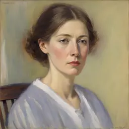 portrait of a woman by Robert Vonnoh