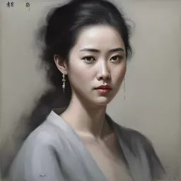 portrait of a woman by Ruan Jia
