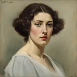 portrait of a woman by Rudolf Freund