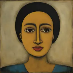 portrait of a woman by Rufino Tamayo