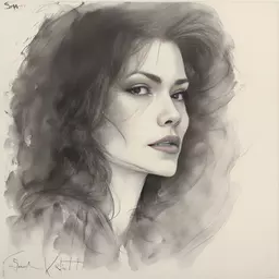 portrait of a woman by Sam Kieth