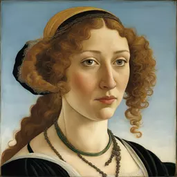 portrait of a woman by Sandro Botticelli
