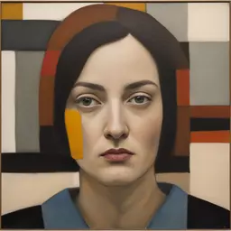 portrait of a woman by Sean Scully