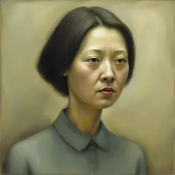 portrait of a woman by Shaun Tan