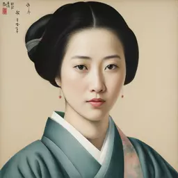 portrait of a woman by Shin Jeongho